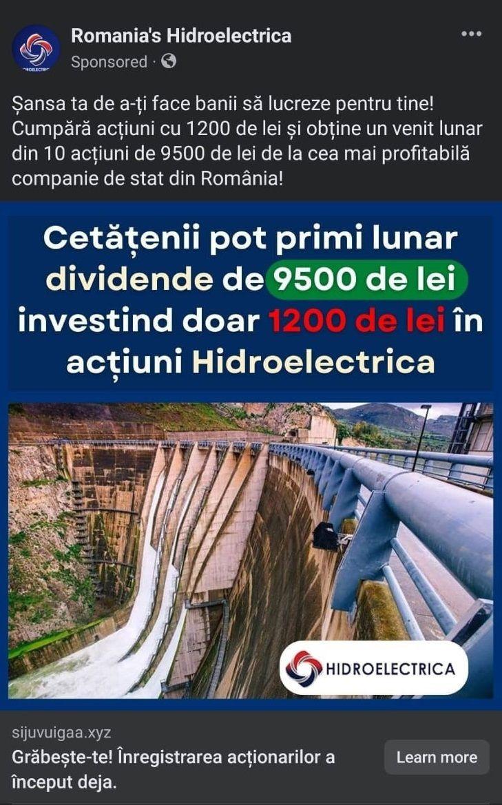 Hidroelectrica atenţionează românii asupra unor tentative de fraudare a micilor investitori. Şapte moduri în care te poţi feri de escroci 862036