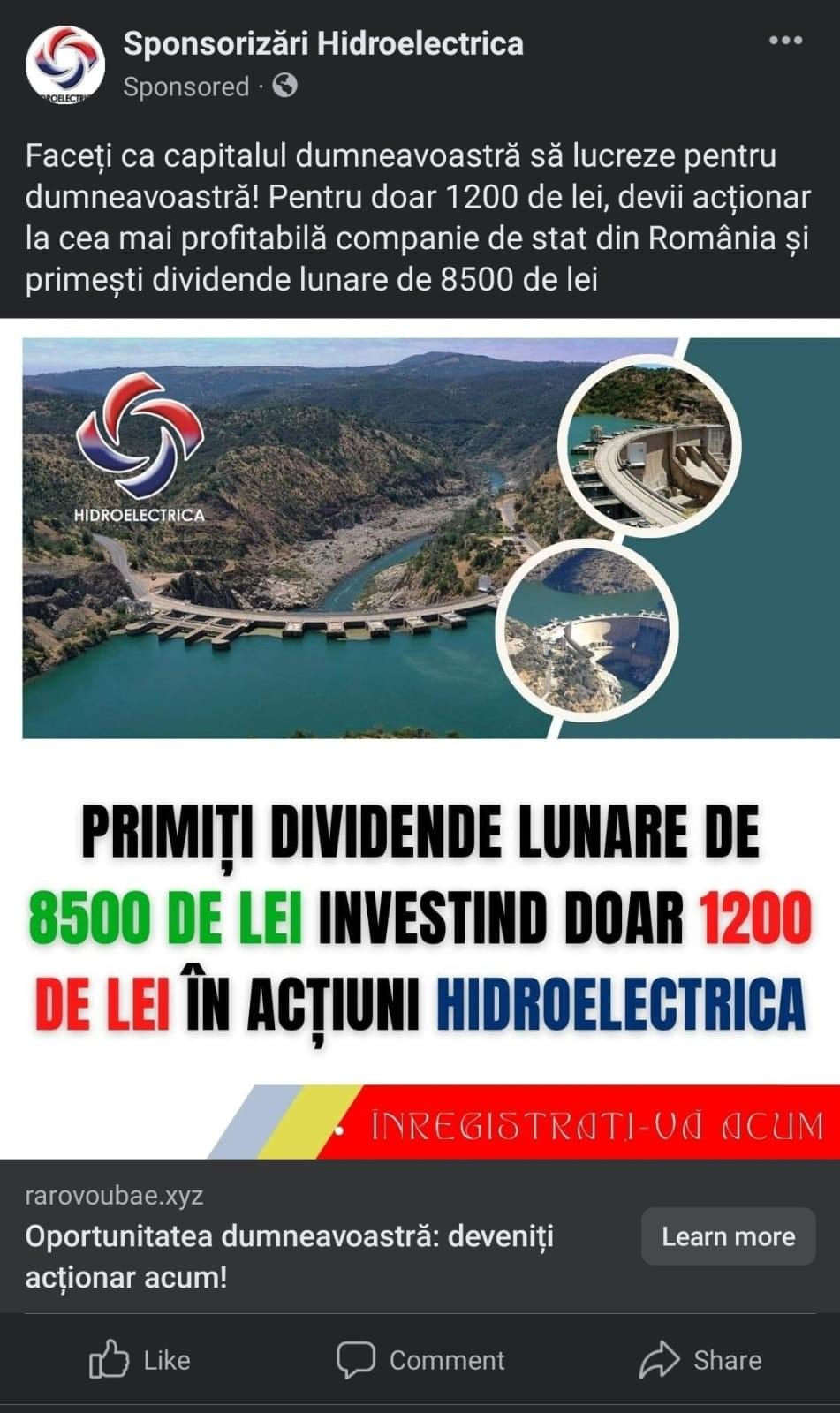 Hidroelectrica atenţionează românii asupra unor tentative de fraudare a micilor investitori. Şapte moduri în care te poţi feri de escroci 862041