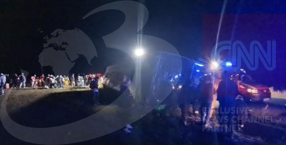 Un autocar cu zeci de pasageri s-a răsturnat la Hârșova. A fost activat planul roșu de intervenție 862807