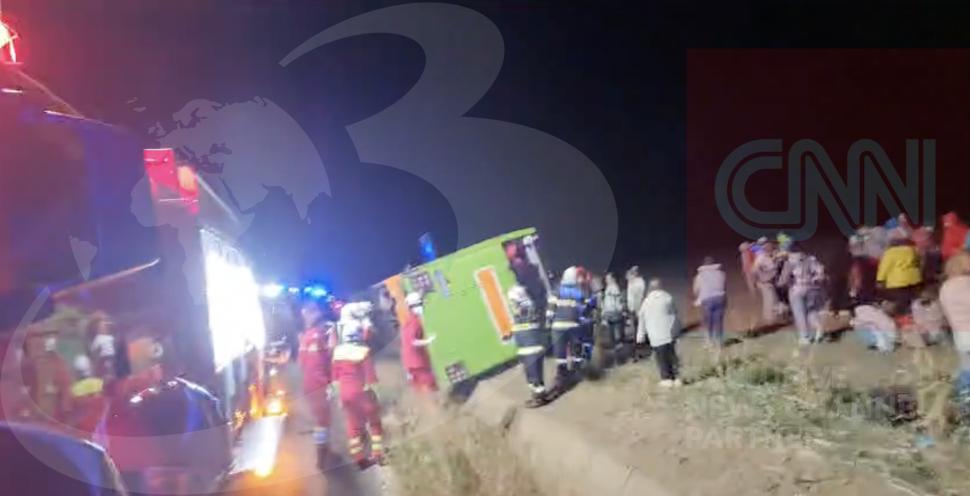 Un autocar cu zeci de pasageri s-a răsturnat la Hârșova. A fost activat planul roșu de intervenție 862808