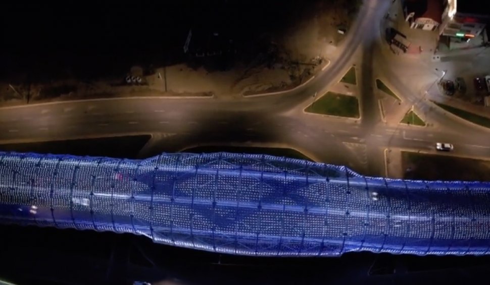 Podul Pallady din București a fost luminat în culorile steagului israelian