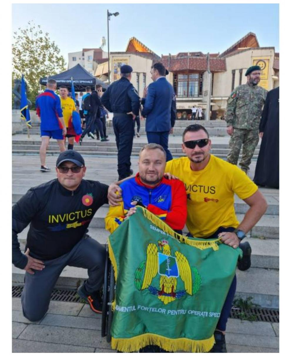 Valentin Popa, maistrul militar care a câștigat medalia de argint la Jocurile Invictus, printre voluntarii Ştafetei Veteranilor, la Târgu Mureş  863469