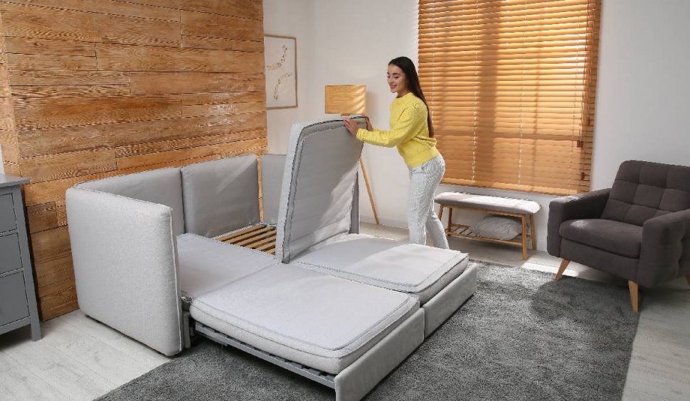 Paturi tapiţate şi canapele extensibile în designuri de interior moderne. Ghid de achiziţie
