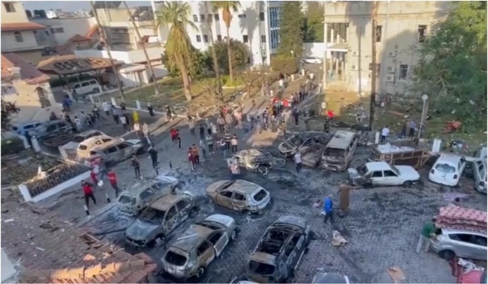 Noi imagini care prezintă dezastrul de la spitalul din Gaza, în urma atacului cu rachetă | Cel puțin 500 de oameni au murit 864358