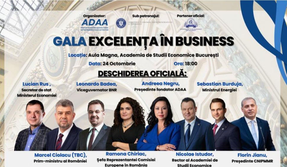 Andreea Negru, Președinte ADAA: "Gala Excelența în Business este un moment important pentru a celebra, învăța și inspira"