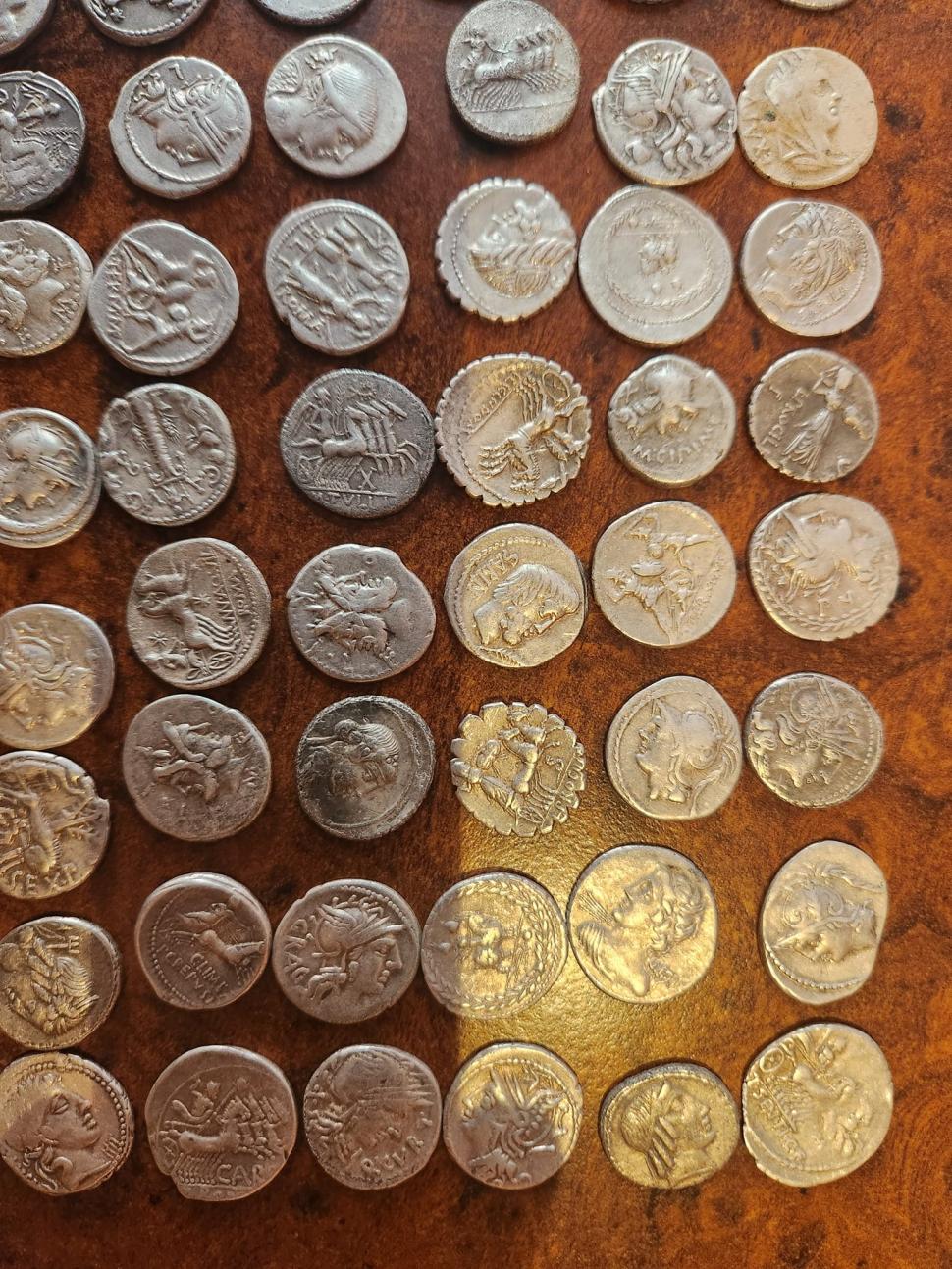 Descoperire istorică în Hunedoara. Peste 400 de monede de argint, din perioada cuceririi Daciei de către romani: "Nu este una la fel cu cealaltă" 865479