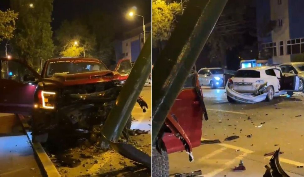Accident grav cu trei maşini în Mamaia, după manevra iresponsabilă a unui şofer | Patru oameni au ajuns de urgenţă la spital