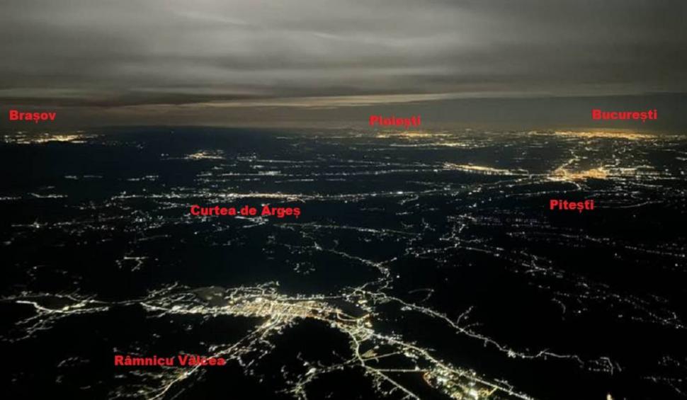 Imagine inedită cu orașele României, surprinsă de la 12 mii de metri altitudine, virală pe internet 866530