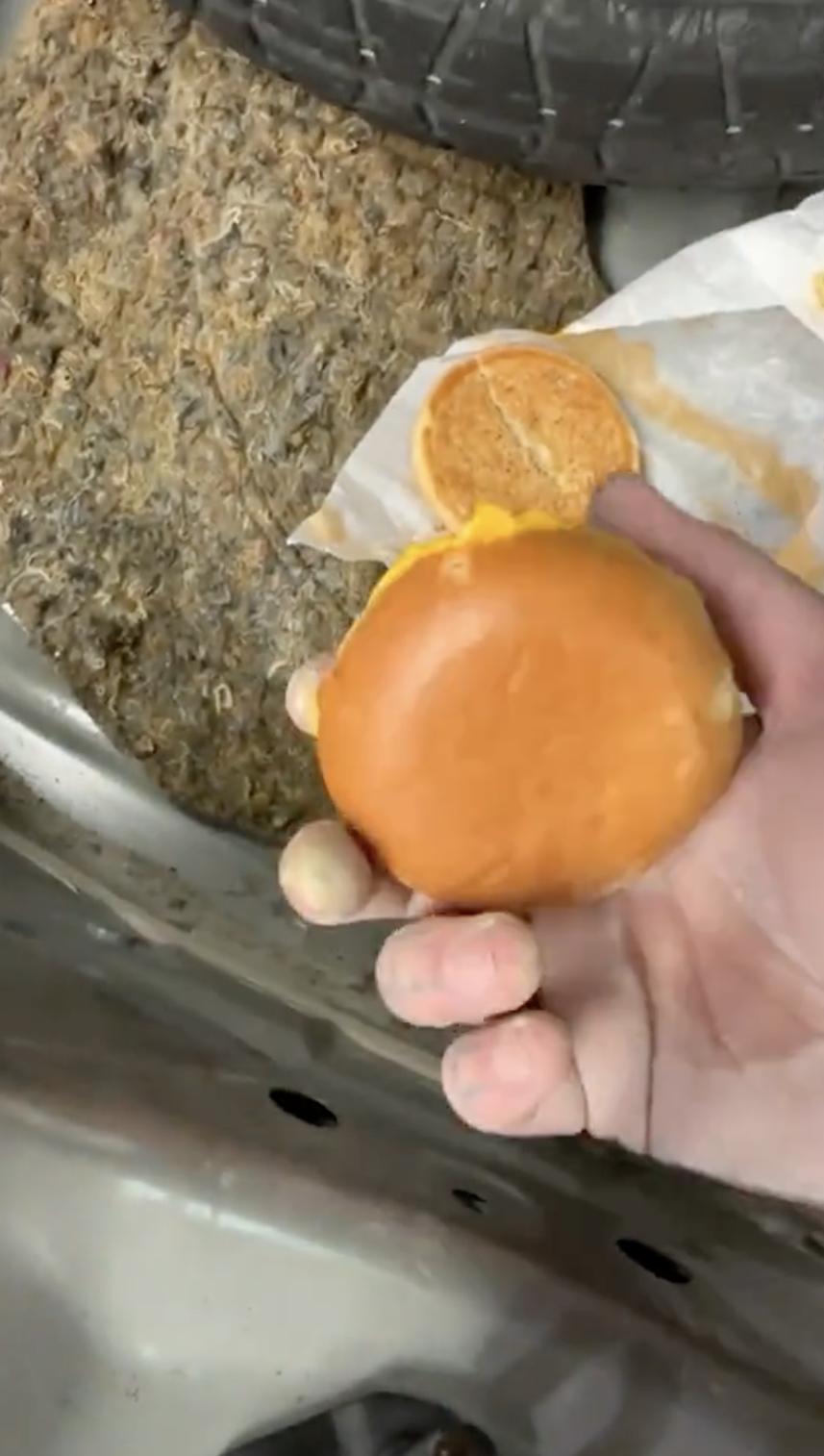 Cum arată un cheeseburger vechi de trei ani, găsit de un bărbat în mașină: "Am fost șocat când am văzut" 866938