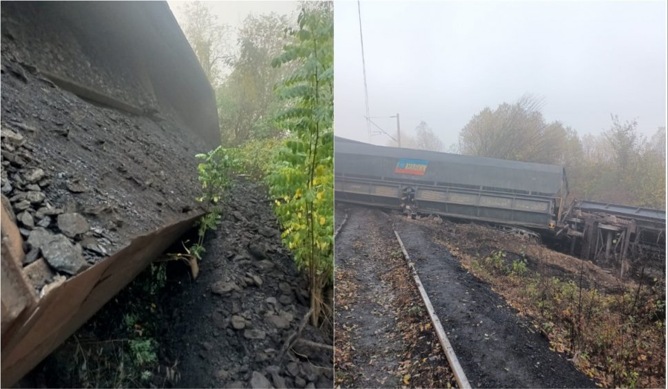Două vagoane încărcate cu cărbune au deraiat în sudul țării. Alimentarea termocentralelor, blocată