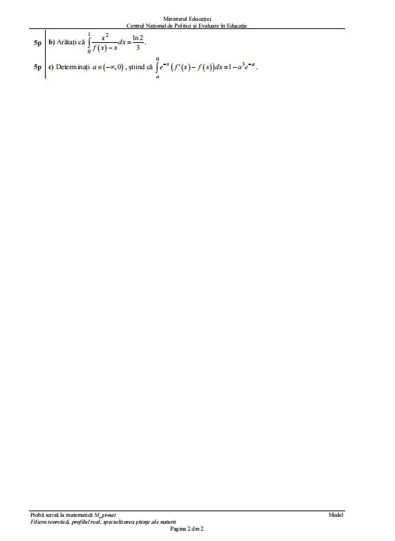 Model de subiect la Matematică de la Bacalaureat 2024, sesiunea de vară 866765