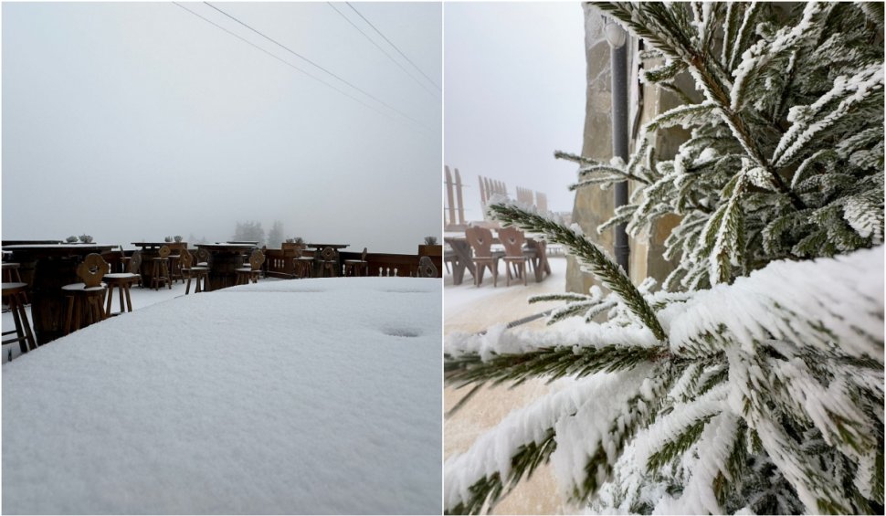 A nins la munte! Imagini de vis cu stratul de zăpadă așternut în Poiana Brașov