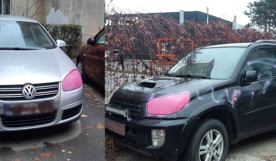 Mai multe mașini au fost vandalizate peste noapte în Suceava. Au fost scrise mesaje obscene cu vopsea spray 
