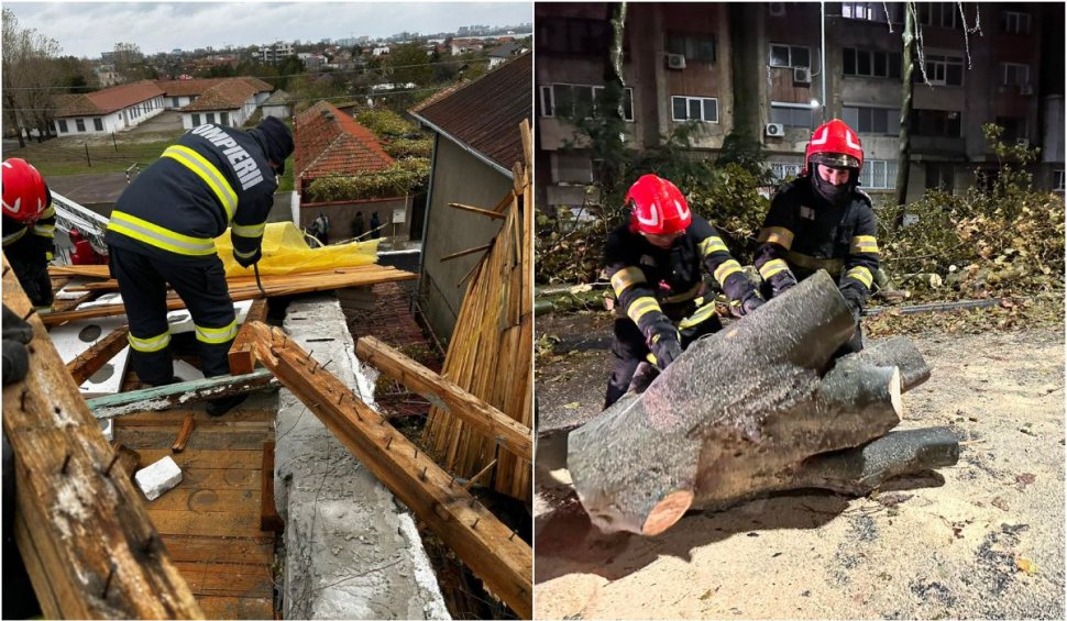 50 de localități din Constanța, fără apă sau energie electrică, în urma furtunii! 30 de acoperișuri au fost smulse și 40 de mașini au fost avariate