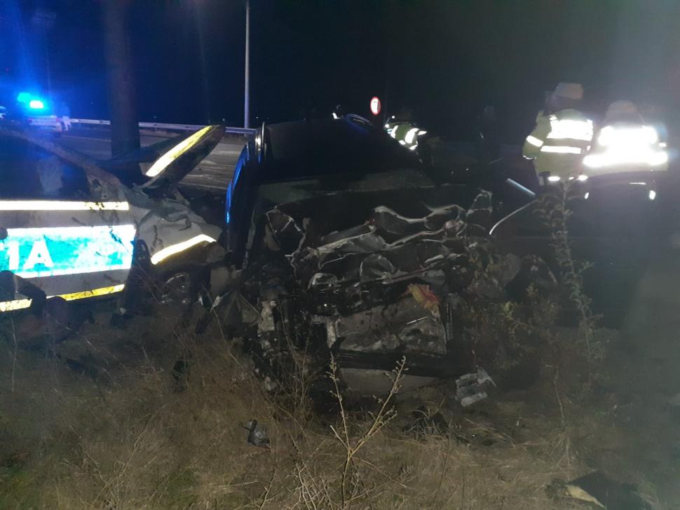 Maşină de Poliţie, spulberată şi aruncată în aer pe o şosea din Brăila | Impactul a fost filmat de o cameră de bord 871242