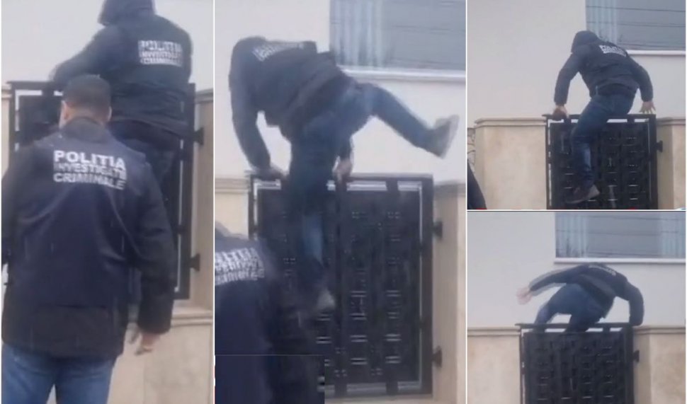 Exces de zel la ridicarea primarului Cherecheş: Unul din poliţişti a sărit gardul, deşi poarta era deschisă