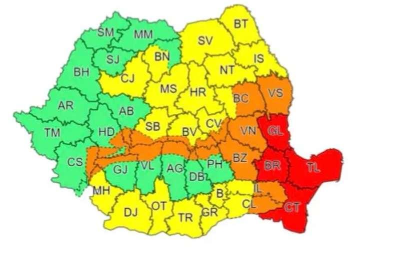 Codul roșu de viscol a fost prelungit de ANM. Harta zonelor afectate de fenomene meteo extreme 871484