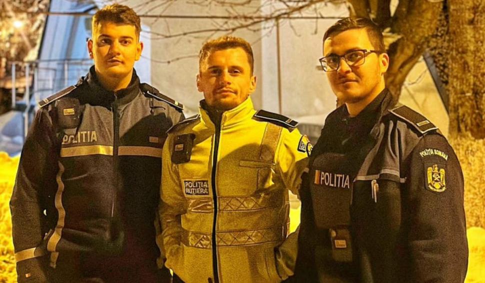 Ei sunt cei trei polițiști care au salvat o familie, cu un bebeluș, și doi câini, după ce casa în care locuiau a fost cuprinsă de flăcări, în Predeal 871991