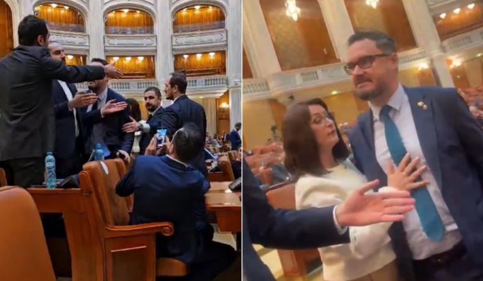 Îmbrânceli şi înjurături între AUR şi USR | Scandal fără precedent în Parlament  872236