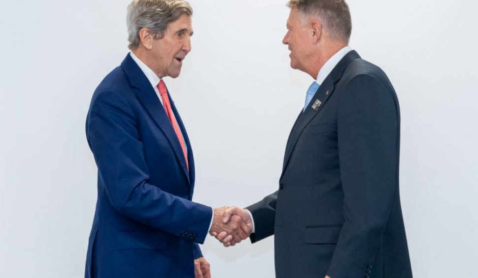 Klaus Iohannis, întrevedere cu reprezentantul special al preşedintelui SUA pentru climă, John Kerry