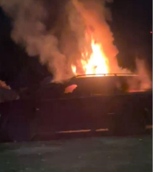 Mașină în flăcări, în Constanța! Pompierii au intervenit de urgență 874293