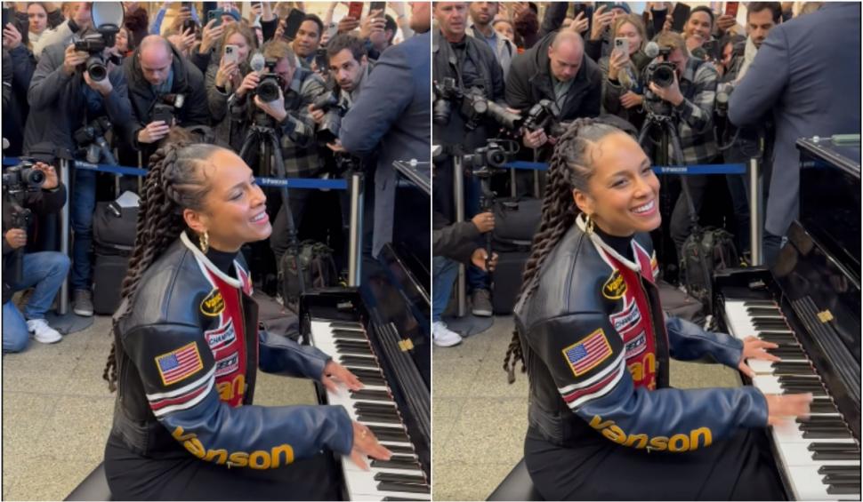 Alicia Keys, recital surpriză pentru fani, în una dintre cele mai mari gări din Londra 874860