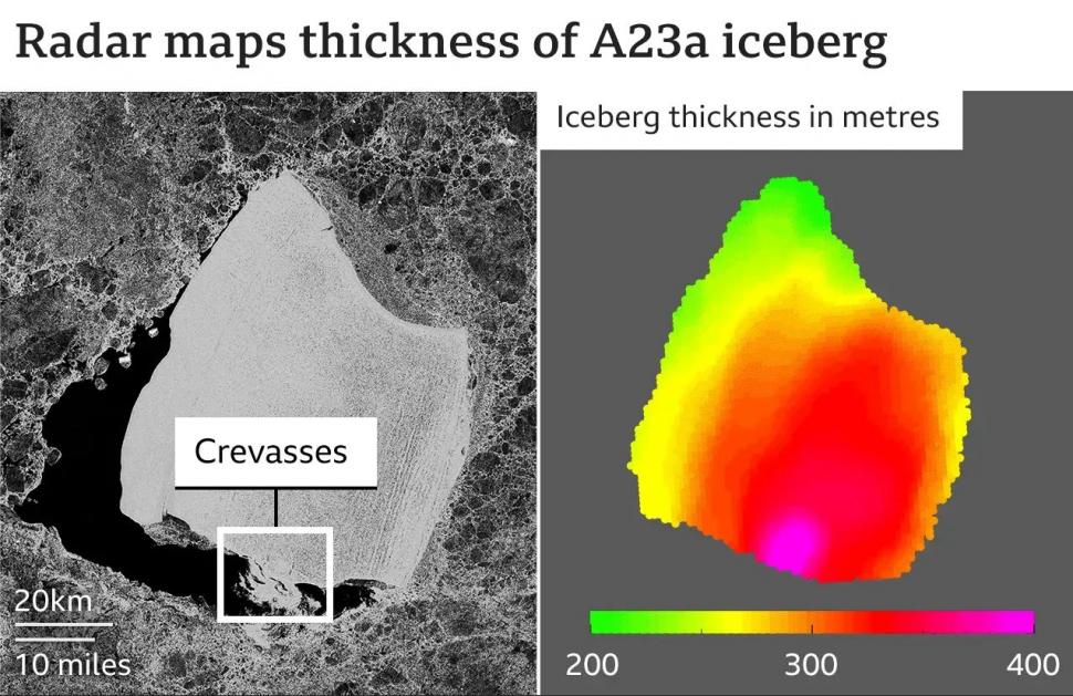 Cel mai mare aisberg din lume se pregătește de călătoria finală: ținta probabilă este o insulă a Marii Britanii 875080