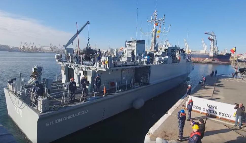 Cum arată vânătorul de mine "Ion Ghiculescu" ajuns azi la Constanța | Nava a fost achiziționată de România în cadrul unui program de 150 de milioane de euro 876068