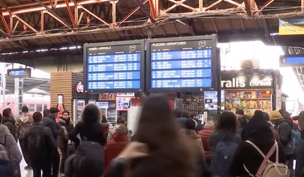 Întârzieri de peste patru ore, la trenurile cu sosiri în Gara de Nord București | La plecări, întârzierile depășesc două ore