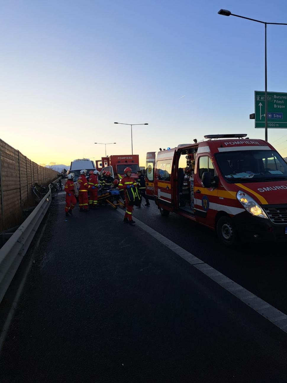 Accident cu opt victime pe Centura Sibiului! Trafic blocat complet, Planul Roșu a fost activat 879035