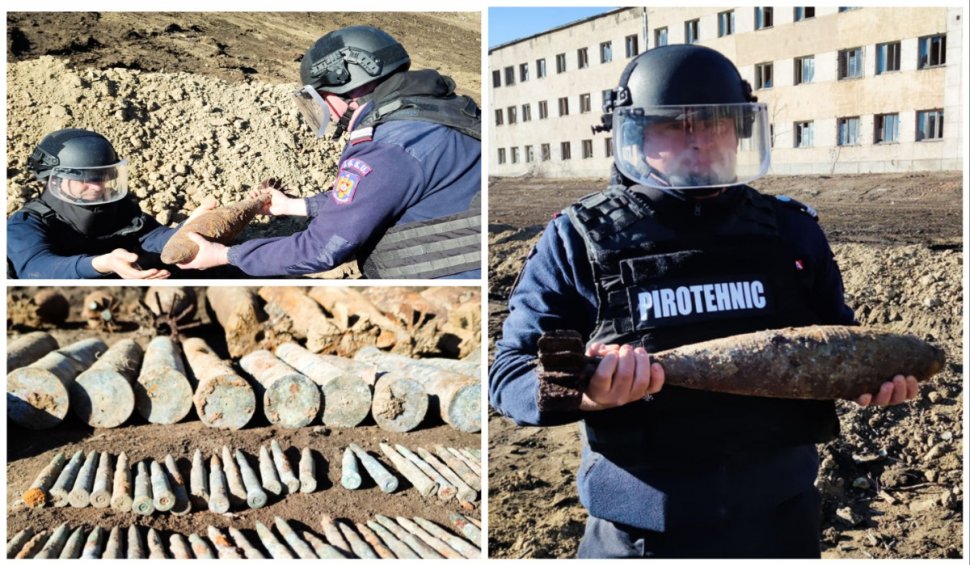 Mii de proiectile neexplodate au fost găsite la Buzău. E cel mai mare depozit de muniție subteran identificat în ultimii ani 