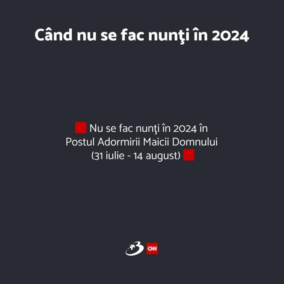 Când nu se fac nunţi în 2024. Calendar ortodox cu zilele în care se pot organiza cununii religioase 881701