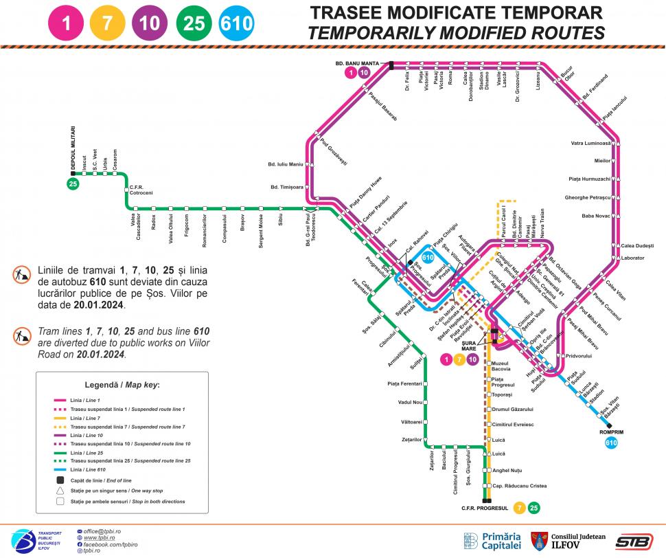 Mai multe linii STB, deviate în weekend |Traseele modificate pe care se va circula 881813
