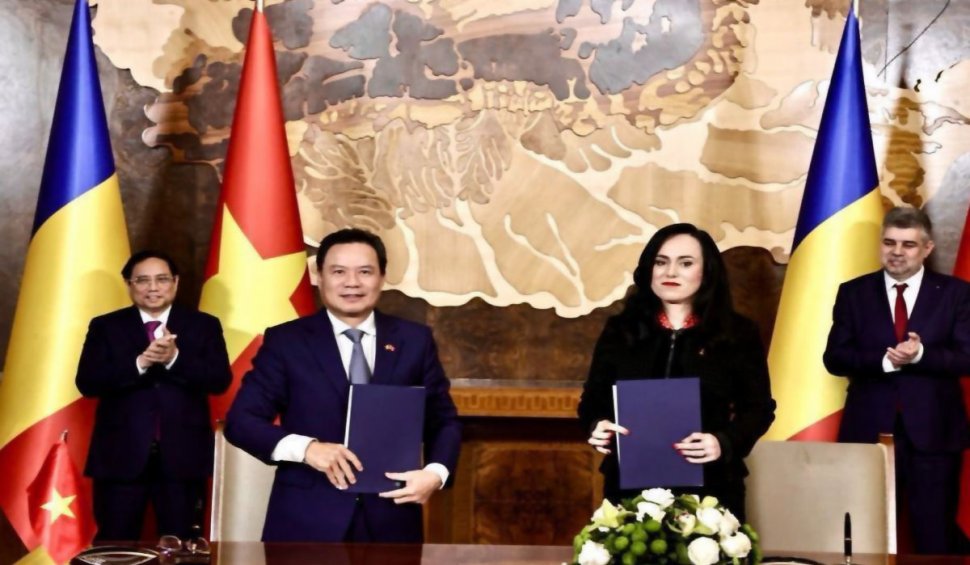 Documente bilaterale România-Vietnam, semnate la Palatul Victoria. Ministrul Muncii: "Putem colabora și putem învăța unii de la alții"