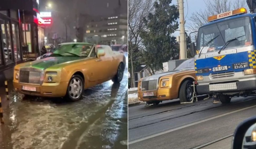 Şoferul cu Rolls-Royce decapotabil din Iaşi, viral pe TikTok, a fost prins de poliţişti şi lăsat fără maşină