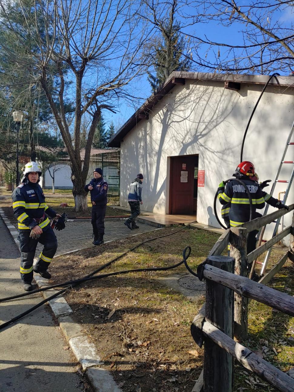 Incendiu la Grădina Zoologică din Râmnicu Vâlcea. A luat foc acoperişul pavilionului unde sunt maimuţele 883267
