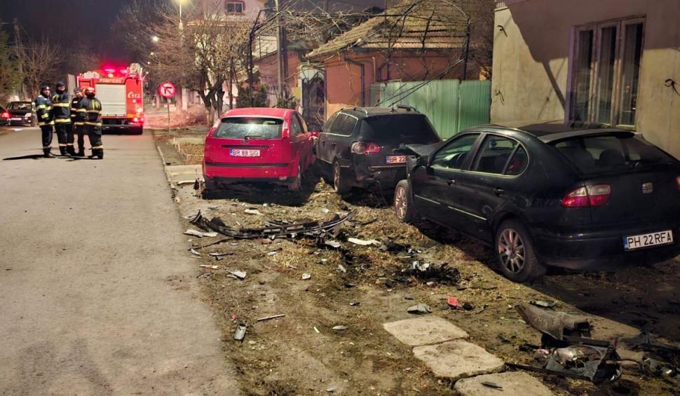 Un bărbat, în comă alcoolică și fără permis de conducere, s-a urcat la volan și a lovit patru mașini parcate, în Brăila  883650