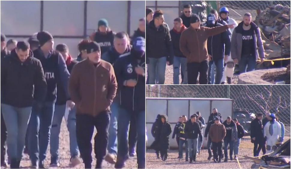 Patronul de la Ferma Dacilor a fost dus la locul incendiului: Cornel Dinicu a plâns în hohote, după ce a găsit, în cenușă, patina fiului mort 883725