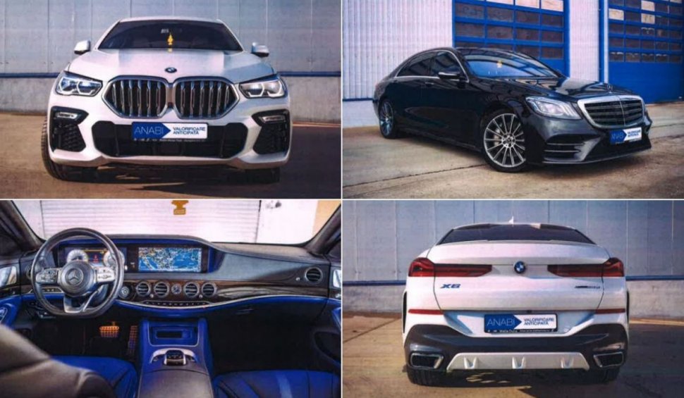 ANABI scoate la licitaţie un BMW X6 şi un Mercedes S 400D. Românii interesaţi trebuie să achite 10% din preţul de pornire drept garanţie