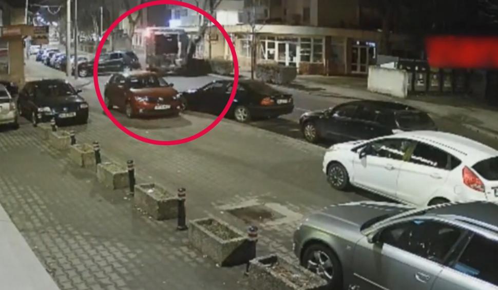 Momentul în care o maşină de gunoi face praf cinci maşini pe o stradă din Alba Iulia 884622