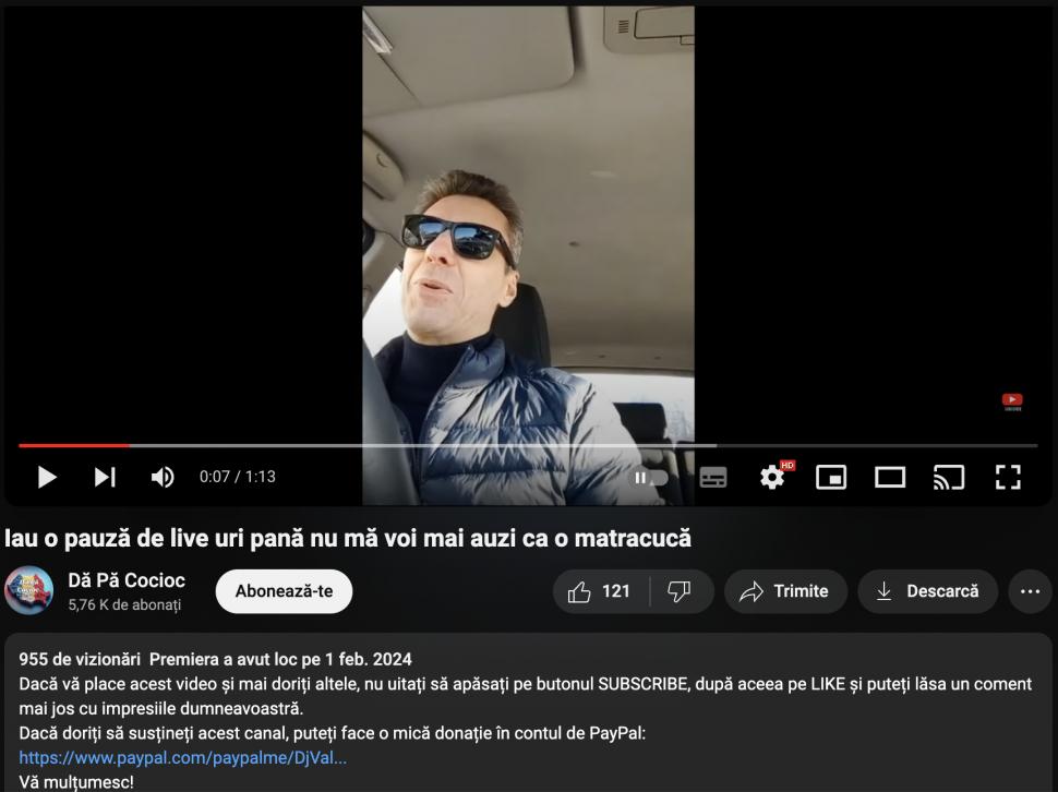 Videoclipuri cu Mircea Badea, furate și urcate pe un canal de YouTube. Antena 3 CNN și Mircea Badea reclamă acest furt 884944