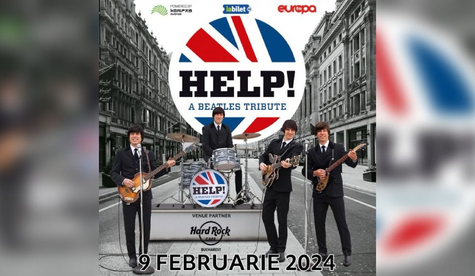Pentru prima dată în România, HELP! - Help! A Beatles Tribute va concerta la Hard Rock Cafe