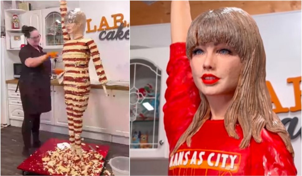 Un tort cu Taylor Swift în mărime naturală a devenit viral pe internet: ”Wow! Este într-adevăr incredibil!”