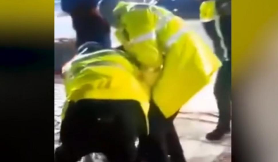 Şoferiţă din Dâmboviţa, bătută şi încătuşată de poliţie în plină stradă 886100