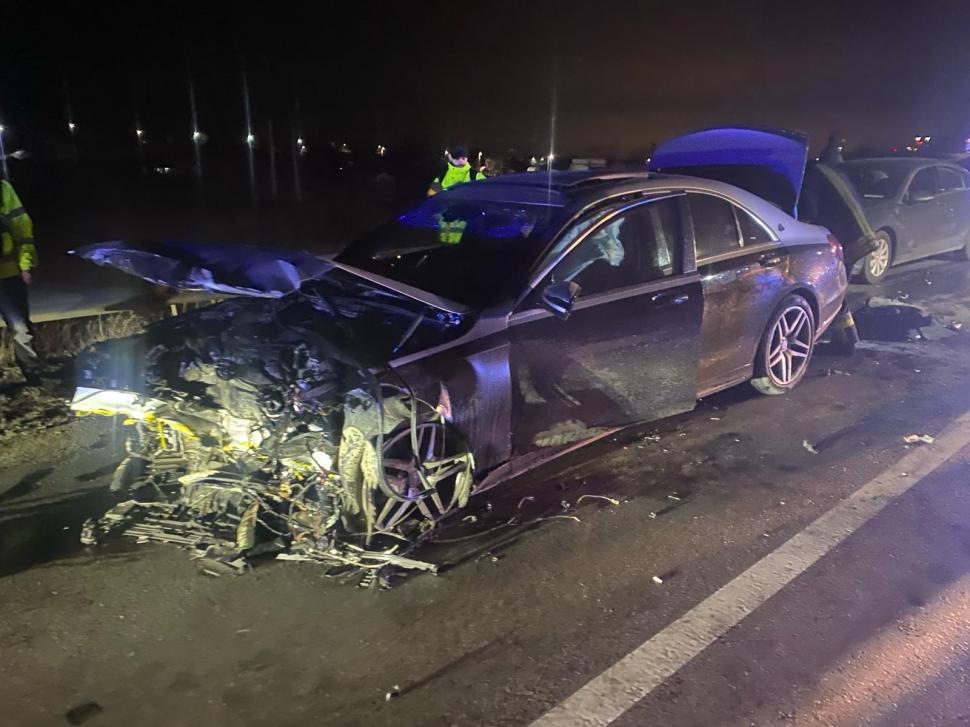 Accident grav, cu opt victime, pe DN25, lângă Braniștea, în județul Galați, după ce un șofer a intrat în depășire la urcarea pe un pod 886866