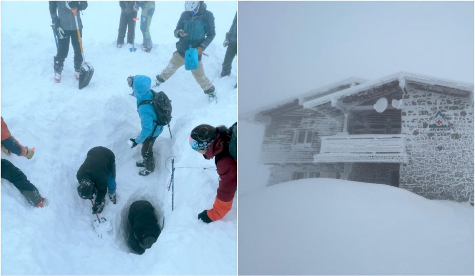 Avalanșă de mari dimensiuni la Bâlea Lac | Zăpada a acoperit corturile a doi turiști