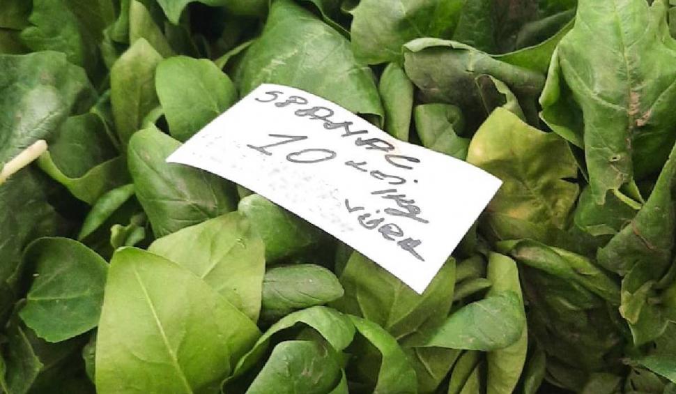 Cât costă spanacul în piețele din România. Prețul plătit pentru un kilogram 886931