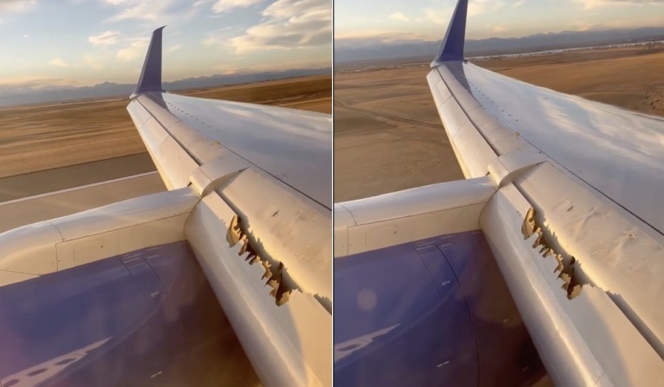 "Așa arată aripa. Ar trebui să mă îngrijorez?!": Momentul în care o bucată din aripa unui avion Boeing se desprinde în zbor, filmat de unul dintre cei 165 de pasageri aflați la bord
