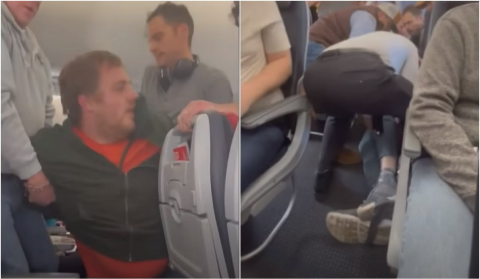 Momentul în care un bărbat încearcă să deschidă ușa unui avion, în timpul zborului | Aeronava a aterizat de urgenţă