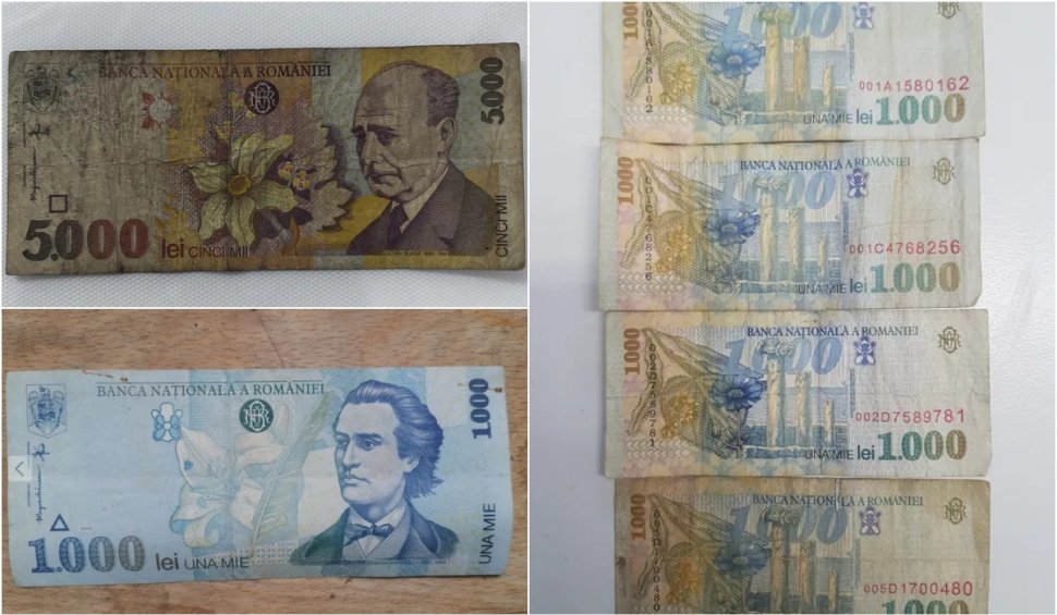 "Vând bancnote vechi din 1998 contra apartament, ușor negociabil!" | Prețul fabulos cerut pe un site de vânzări pentru șase hârtii cu chipul lui Lucian Blaga 